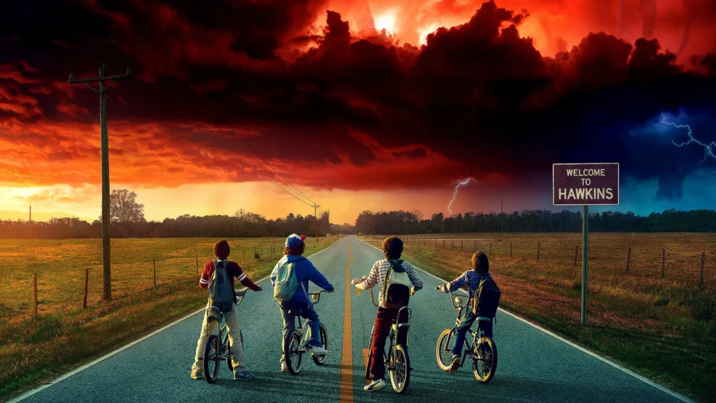 An offcial promotional poster image of series stranger thing season 5.Image Credit: © TMDb (www.themoviedb.org) – Used for informational/review purposes only.